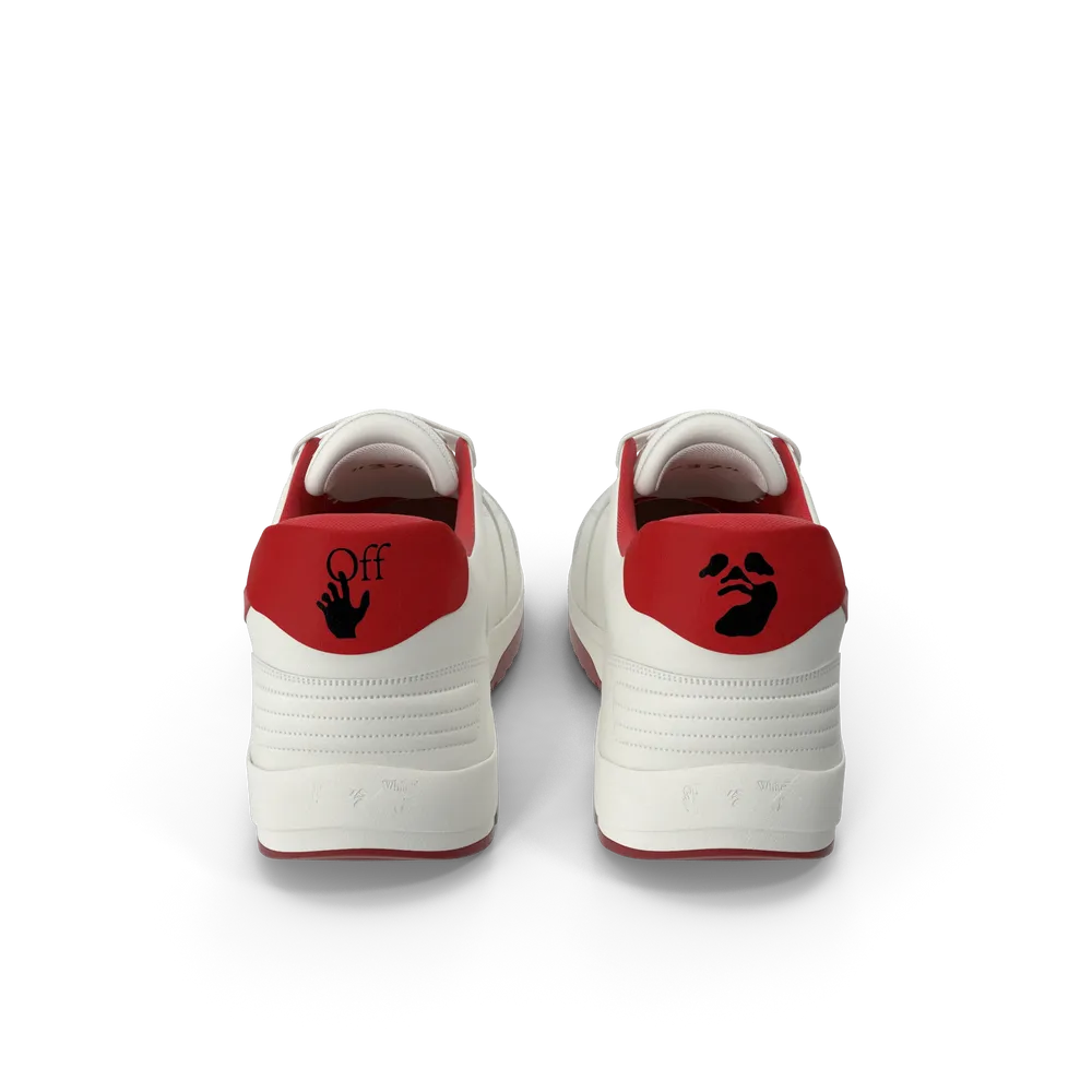 Sports Sneakers Off White & Red - Image 3