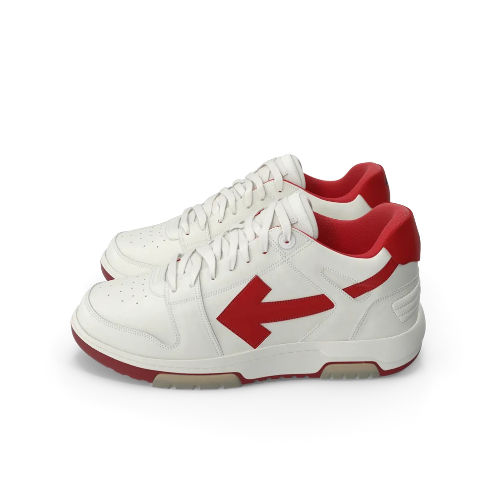 Sports Sneakers Off White Red - Image 1