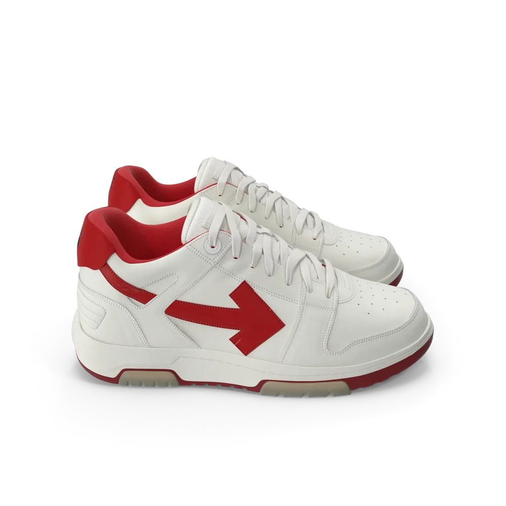 Sports Sneakers Off White Red - Image 3