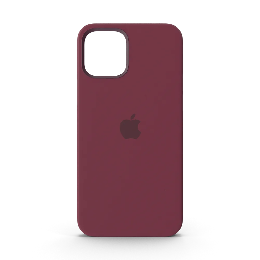 iPhone 12 Silicone Case with MagSafe Plum - View 1