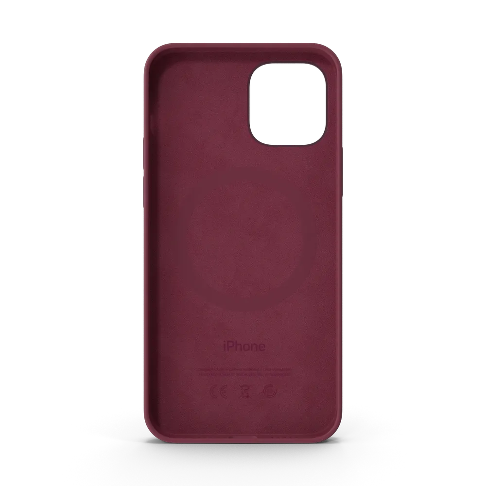 iPhone 12 Silicone Case with MagSafe Plum - View 3