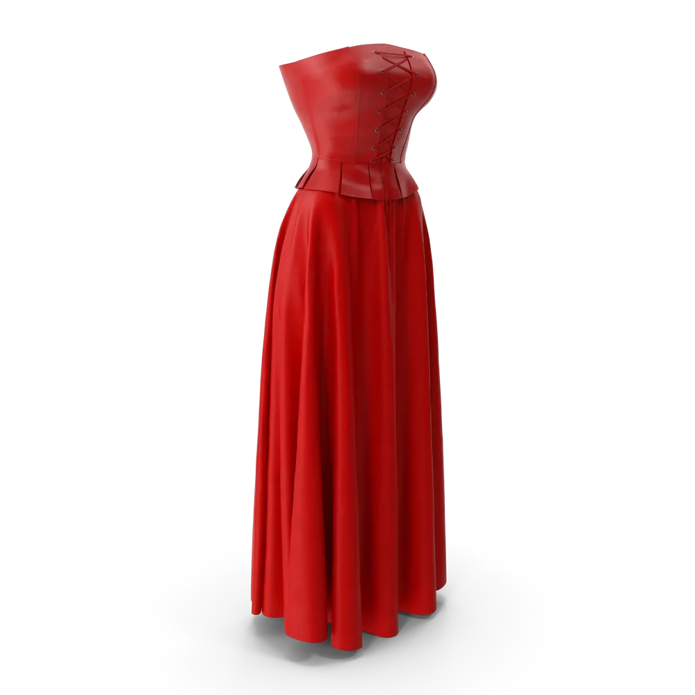 Corset Leather With Skirt - View 4