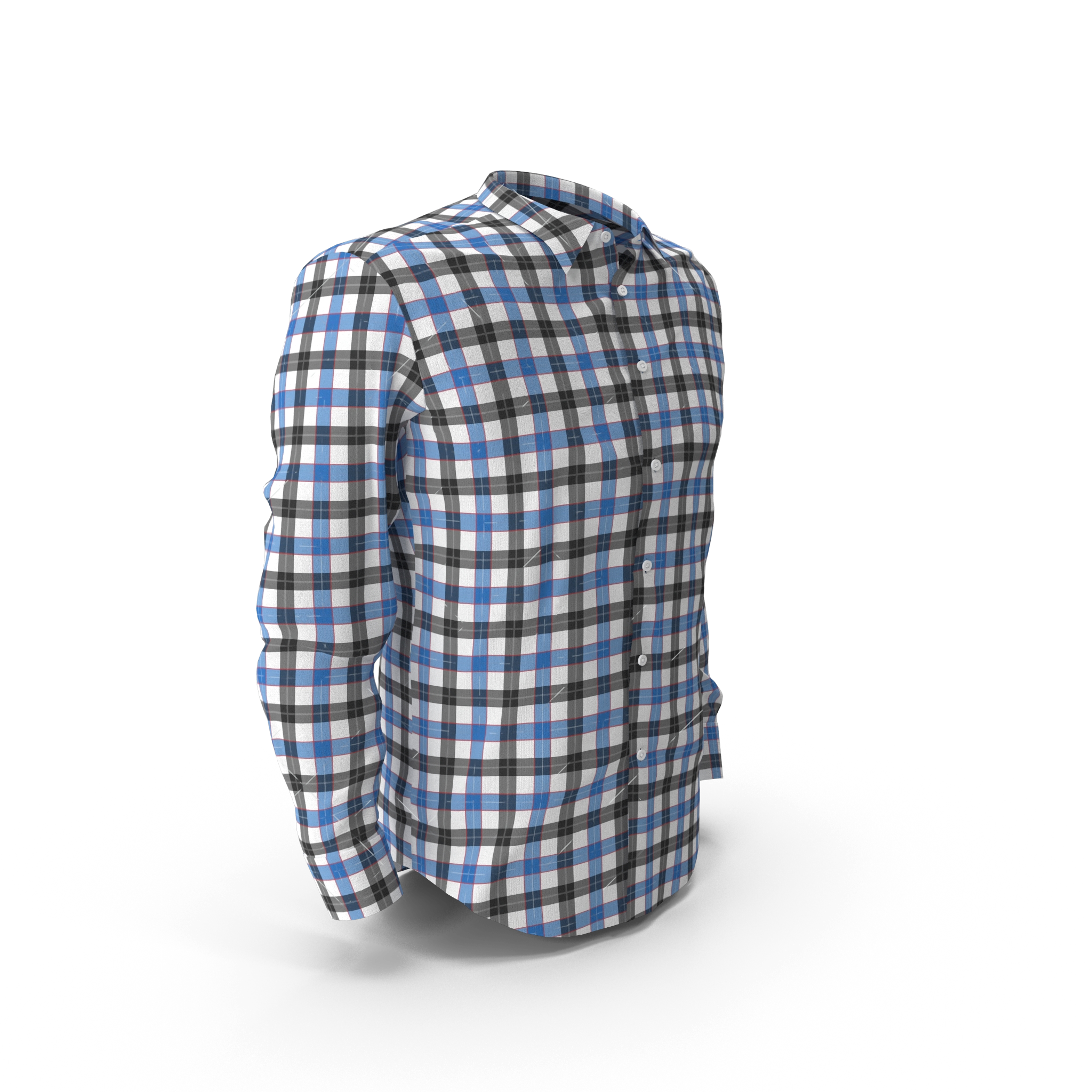 Blue & Black Check Shirt 4